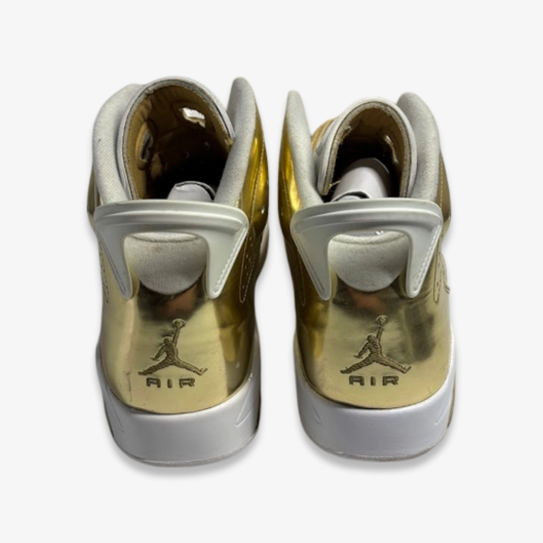 [PRE-LOVED: Size 8.5M / 10W] (Men's) Air Jordan 6 Retro Pinnacle 'Metallic Gold' (2016) 854271-730 Air Jordan 6 Classic High-Top Sneakers