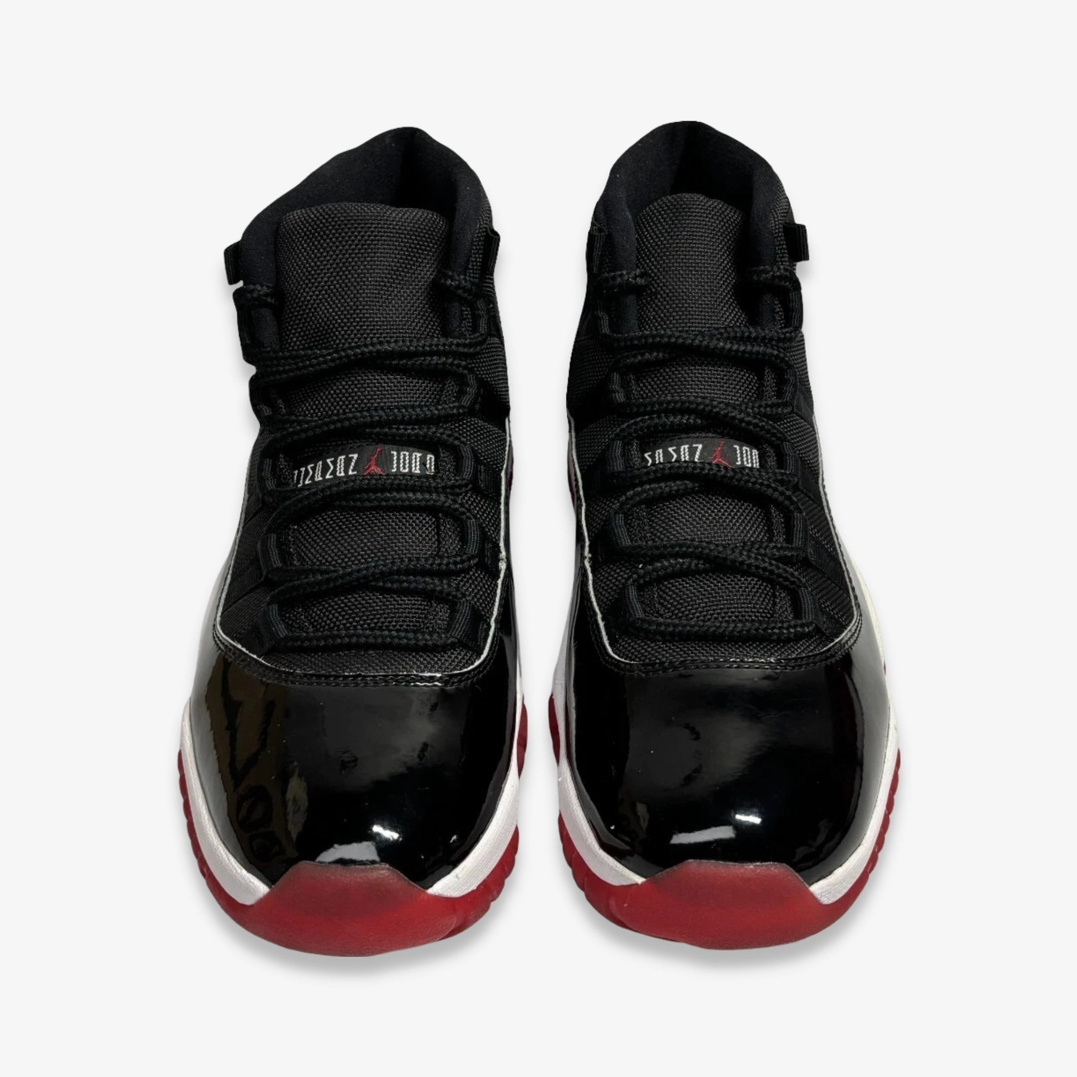 [PRE-LOVED: Size 9M / 10.5W] (Men's) Air Jordan 11 Retro 'Playoffs / Bred' (2019) 378037-061 Air Jordan 11 Patent Basketball Shoes