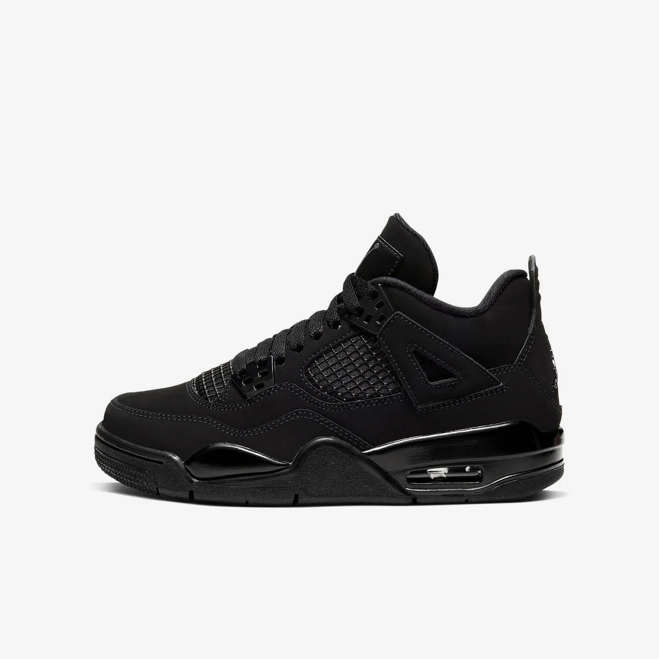 *PRE-ORDER* (GS) Air Jordan 4 Retro 'Black Cat (2025) Air Jordan 4 sneakers with visible air unit