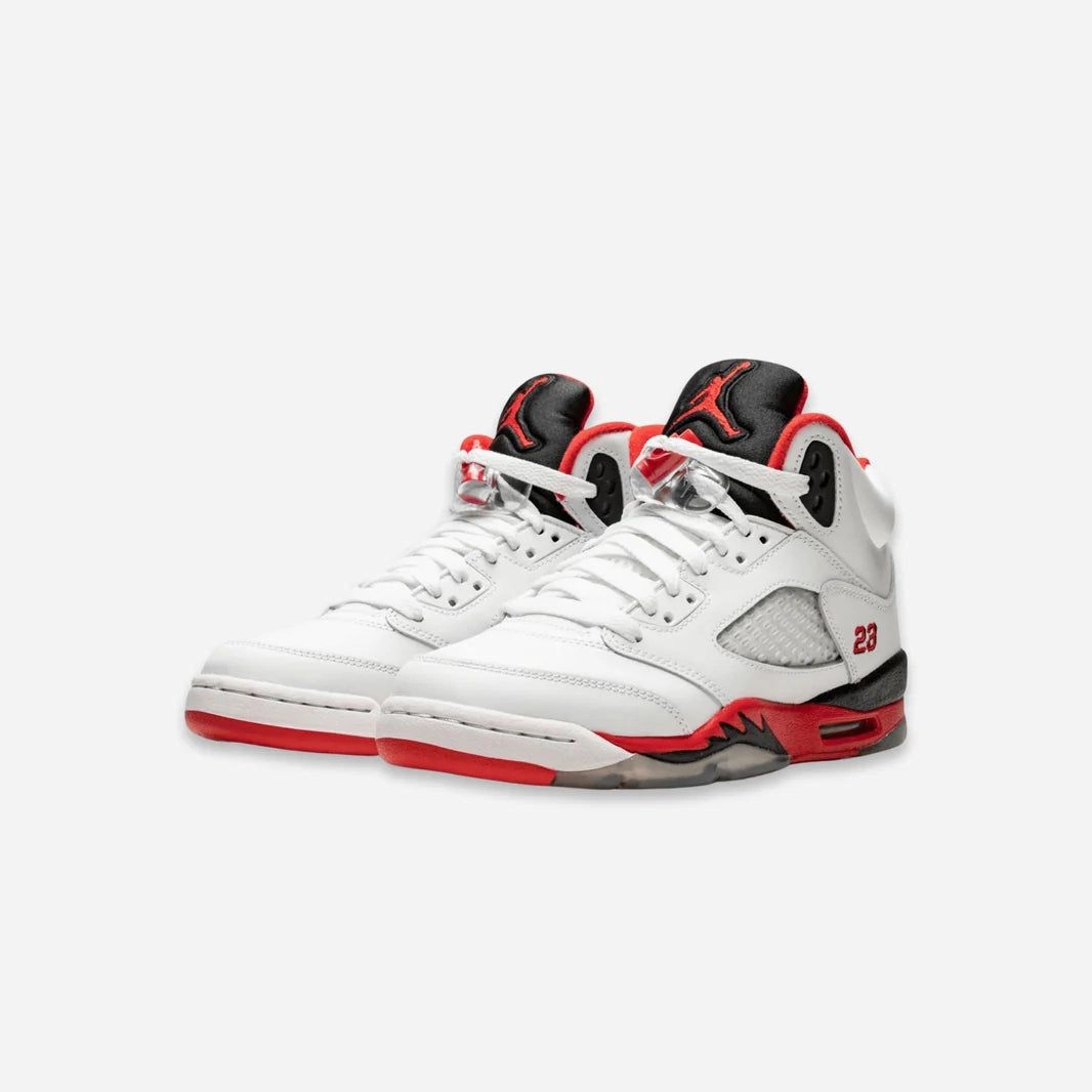 *PRE-ORDER* (GS) Air Jordan 5 Retro OG 'Fire Red / Black Tongue' (2025) Air Jordan 5 Mesh Panel Basketball Shoes