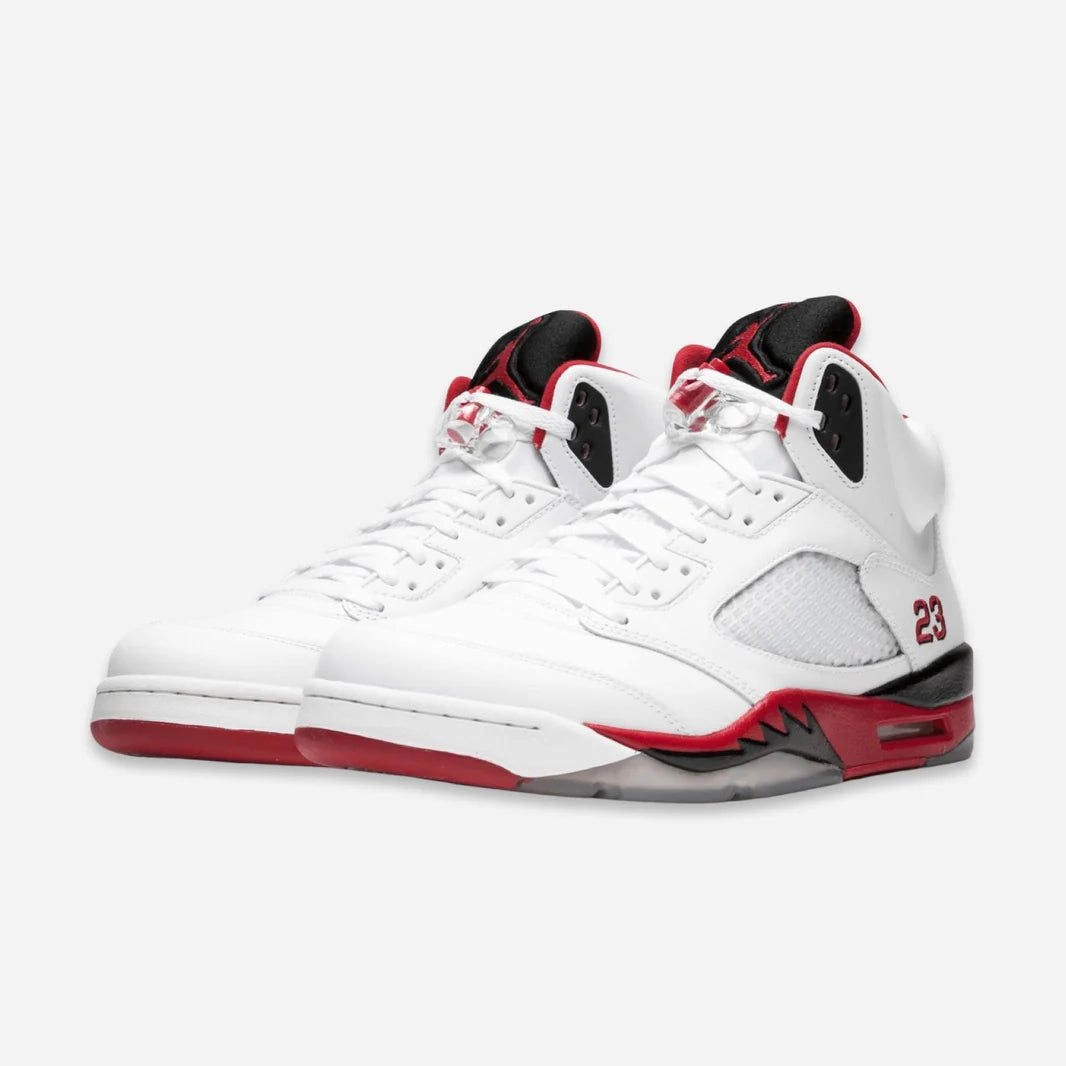 *PRE-ORDER* (Men's) Air Jordan 5 Retro OG 'Fire Red / Black Tongue' (2025) HQ7978-101 Air Jordan 5 Mesh Panel Basketball Shoes