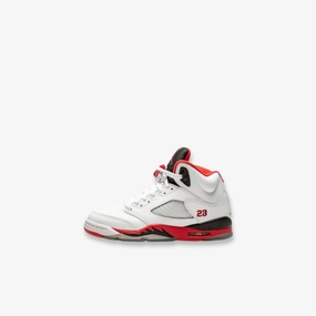 *PRE-ORDER* (PS) Air Jordan 5 Retro OG 'Fire Red / Black Tongue' (2025) Air Jordan 5 shoes with mesh panel details