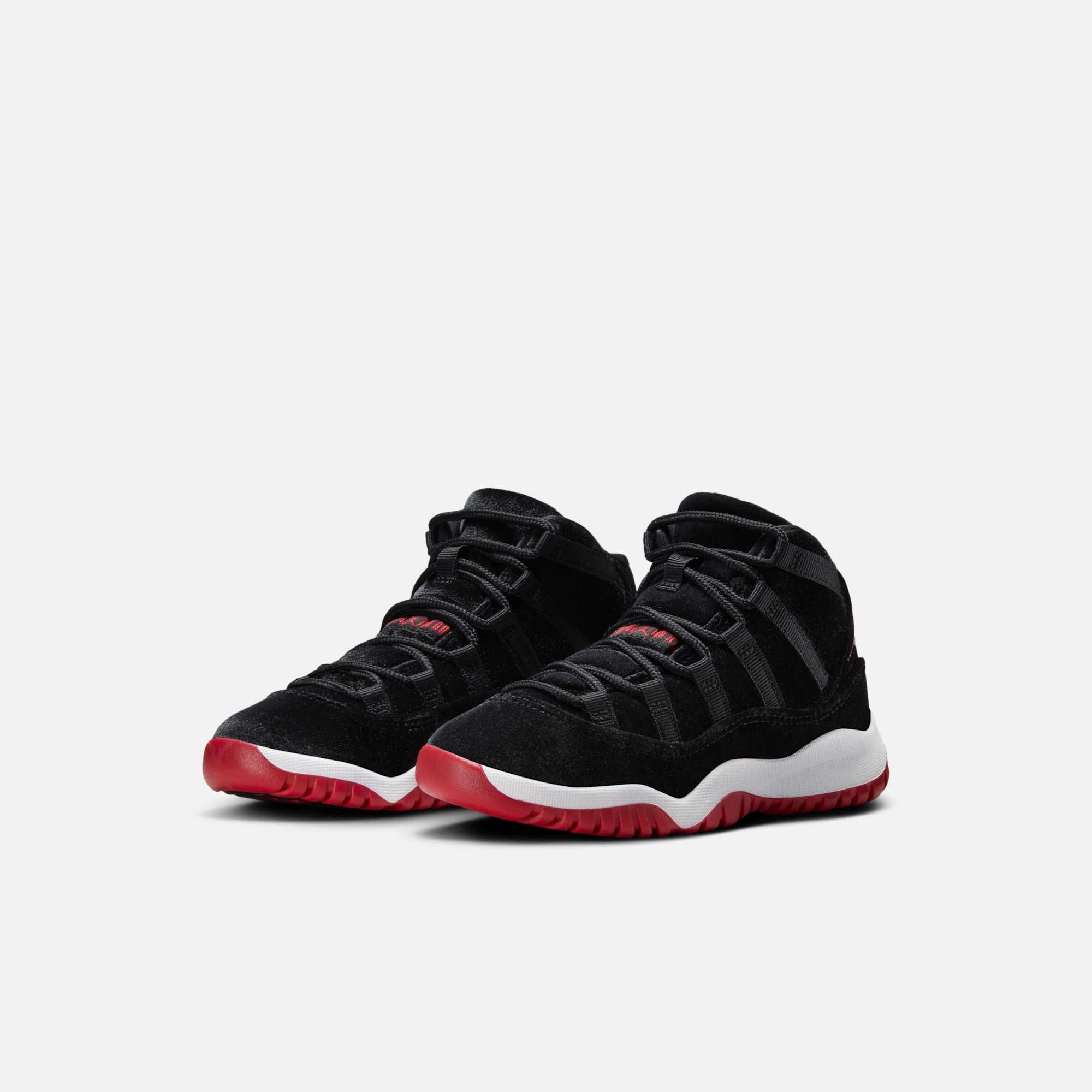 (PS) Air Jordan 11 Retro 'Bred Velvet' (2024) HF7807-061 Air Jordan 11 Patent Basketball Shoes