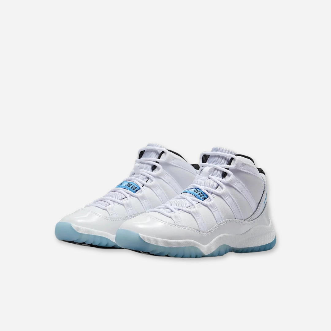 (PS) Air Jordan 11 Retro 'Legend Blue / Columbia' (2024) 378039-104 Air Jordan 11 Patent Basketball Shoes