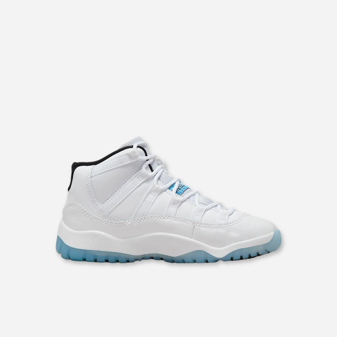 (PS) Air Jordan 11 Retro 'Legend Blue / Columbia' (2024) 378039-104 Air Jordan 11 Patent Basketball Shoes