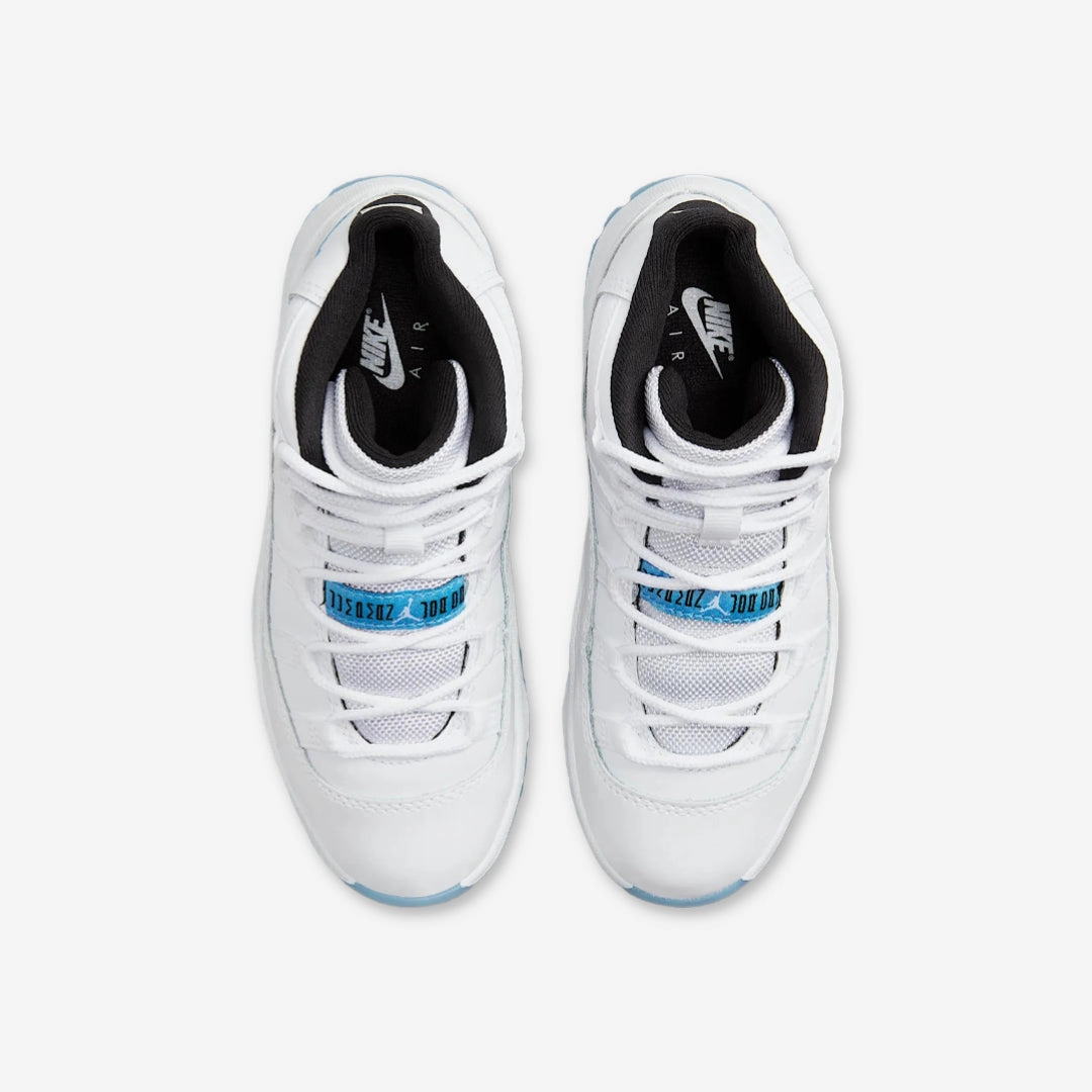 (PS) Air Jordan 11 Retro 'Legend Blue / Columbia' (2024) 378039-104 Air Jordan 11 Patent Basketball Shoes