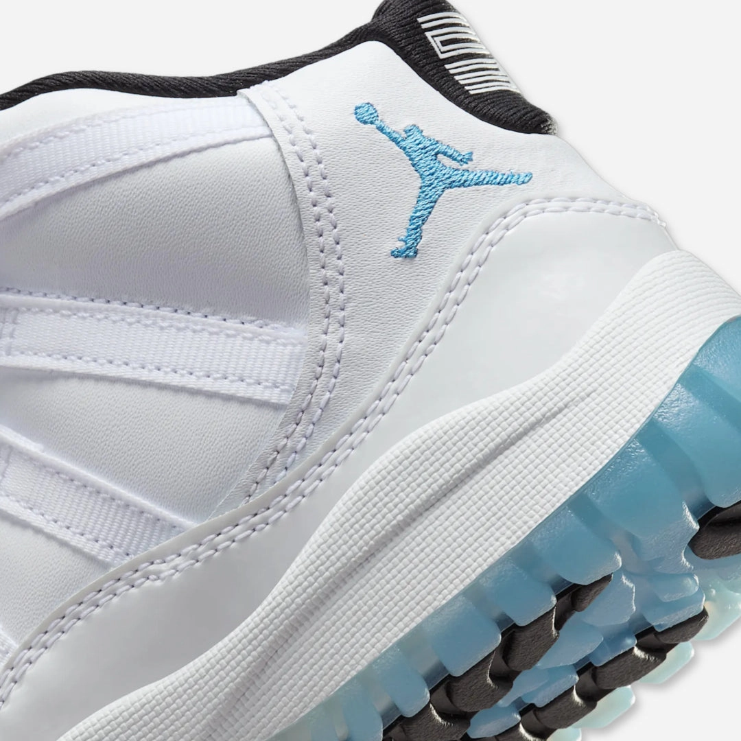 (PS) Air Jordan 11 Retro 'Legend Blue / Columbia' (2024) 378039-104 Air Jordan 11 Patent Basketball Shoes