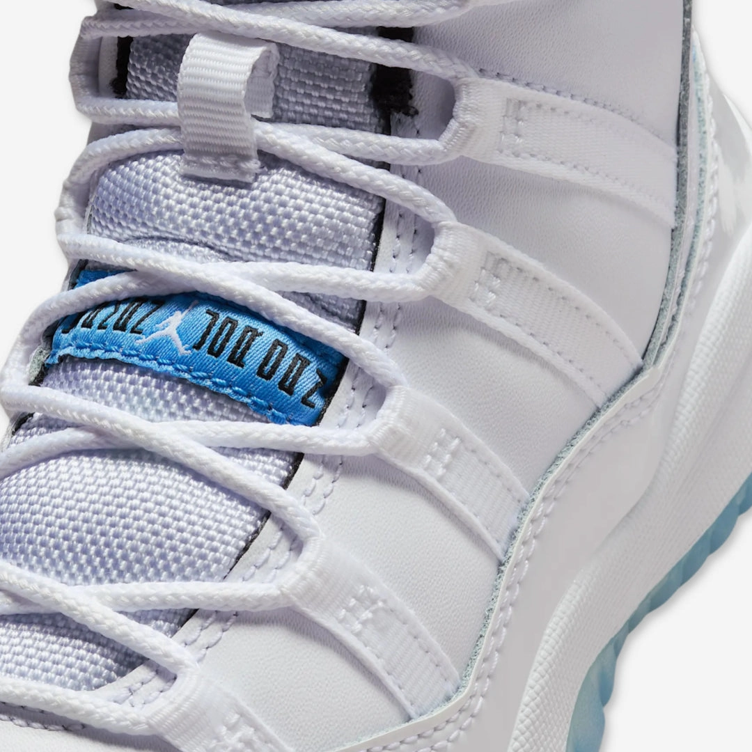 (PS) Air Jordan 11 Retro 'Legend Blue / Columbia' (2024) 378039-104 Air Jordan 11 Patent Basketball Shoes