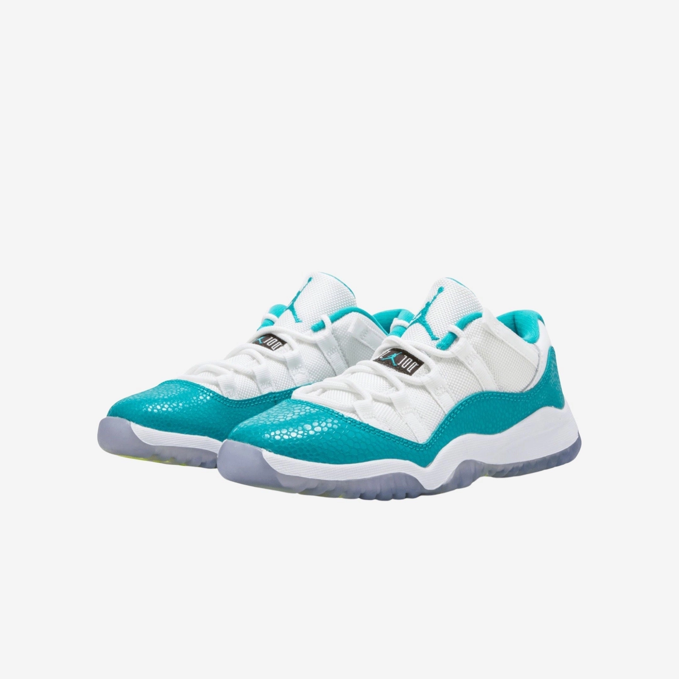(PS) Air Jordan 11 Retro Low 'Aqua Safari' (2014) 580522-143 Air Jordan 11 Patent Basketball Shoes