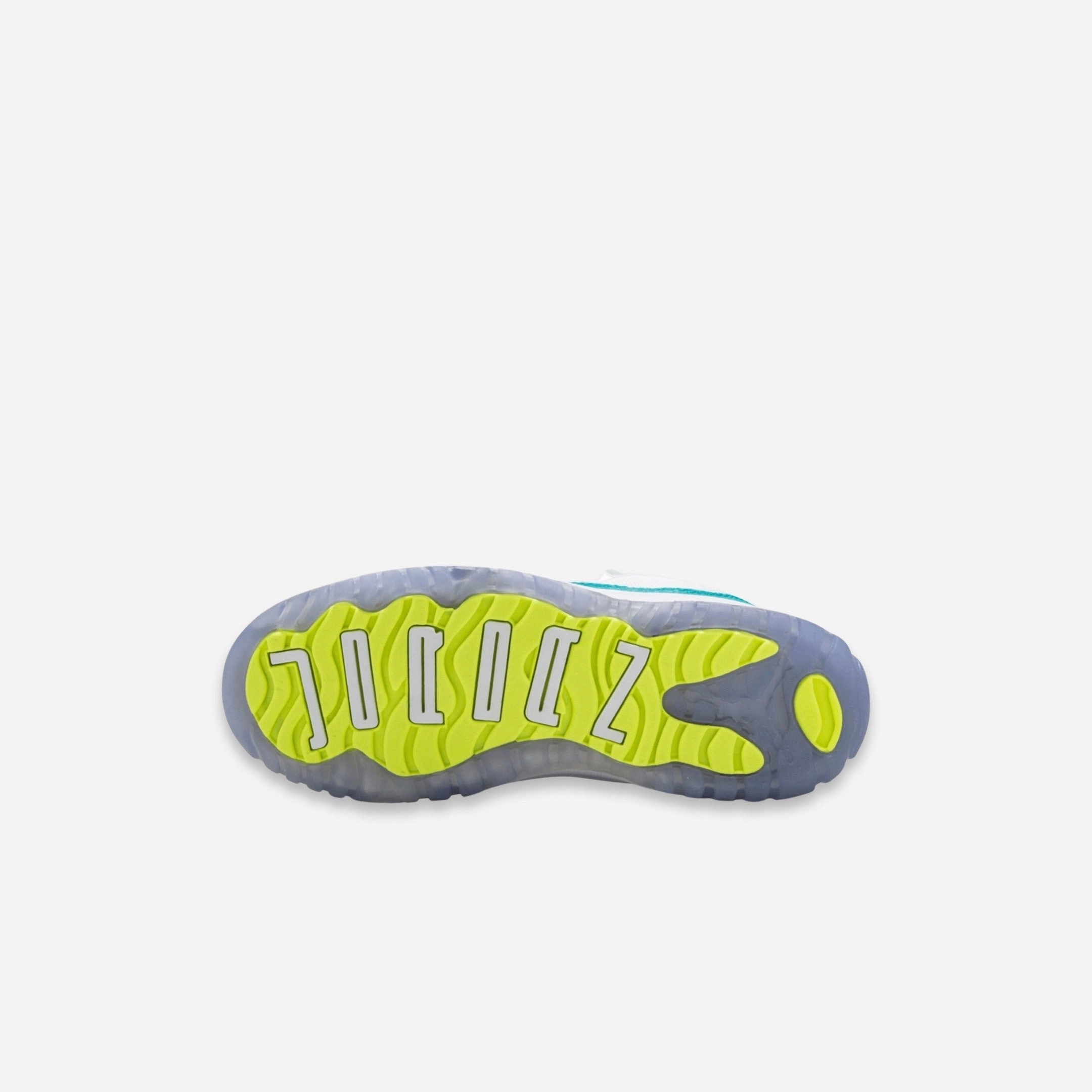(PS) Air Jordan 11 Retro Low 'Aqua Safari' (2014) 580522-143 Air Jordan 11 Patent Basketball Shoes