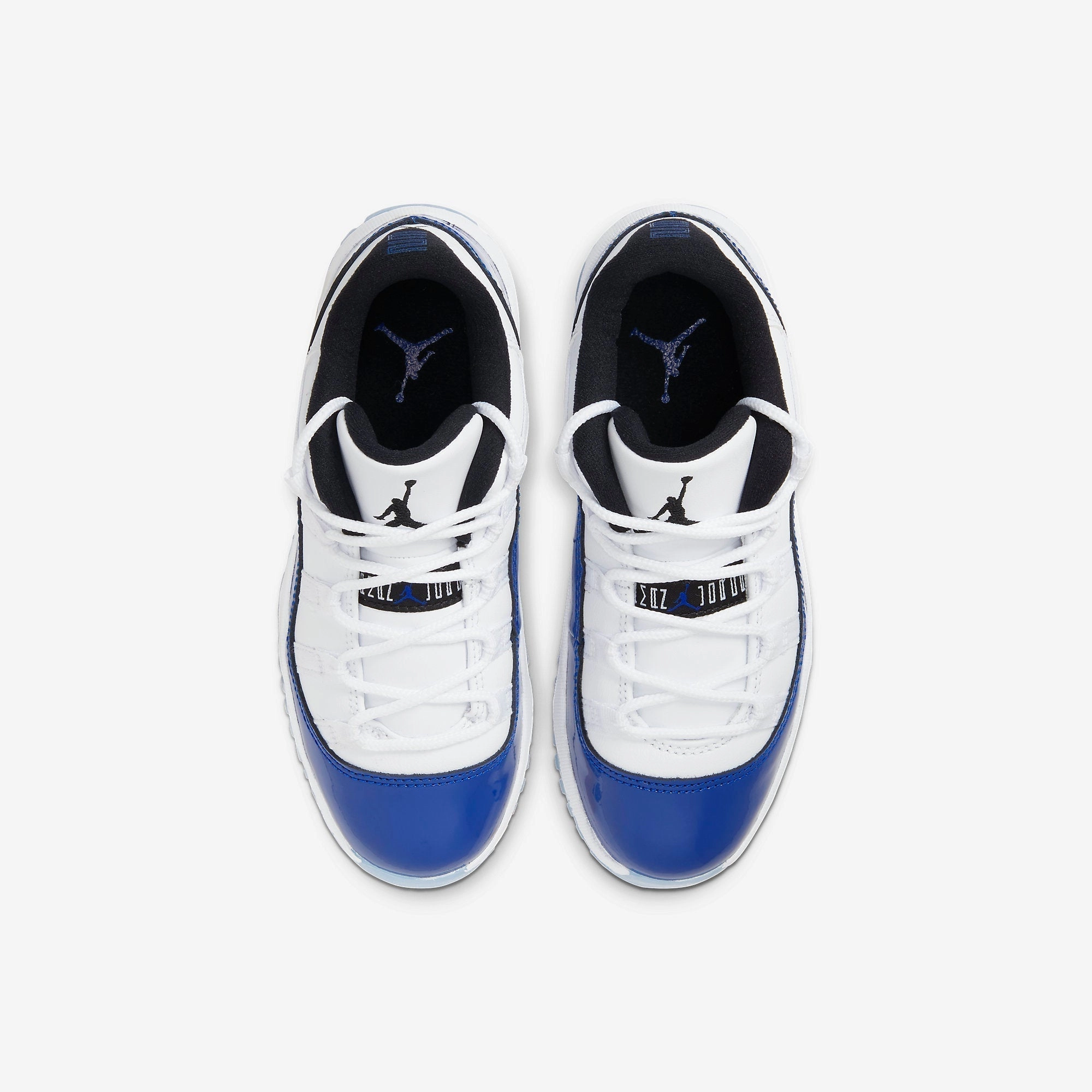 (PS) Air Jordan 11 Retro Low 'Concord Sketch' (2020) 580522-100 Air Jordan 11 Patent Basketball Shoes