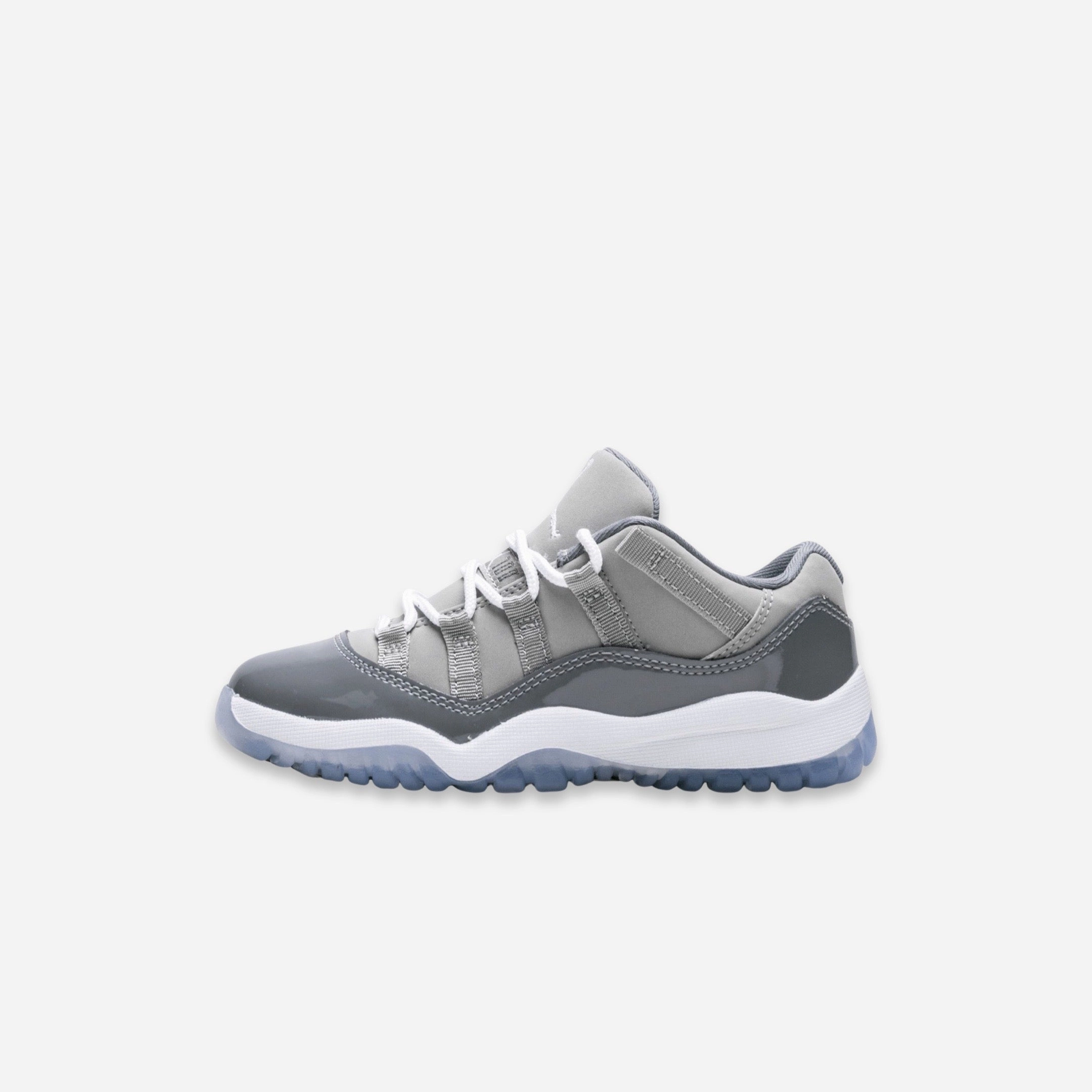 (PS) Air Jordan 11 Retro Low 'Cool Grey' (2018) 505835-003 Air Jordan 11 basketball shoes with patent look