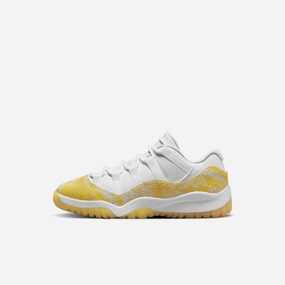 (PS) Air Jordan 11 Retro Low 'Yellow Snakeskin' (2023) 580522-107 Air Jordan 11 basketball shoes with patent look