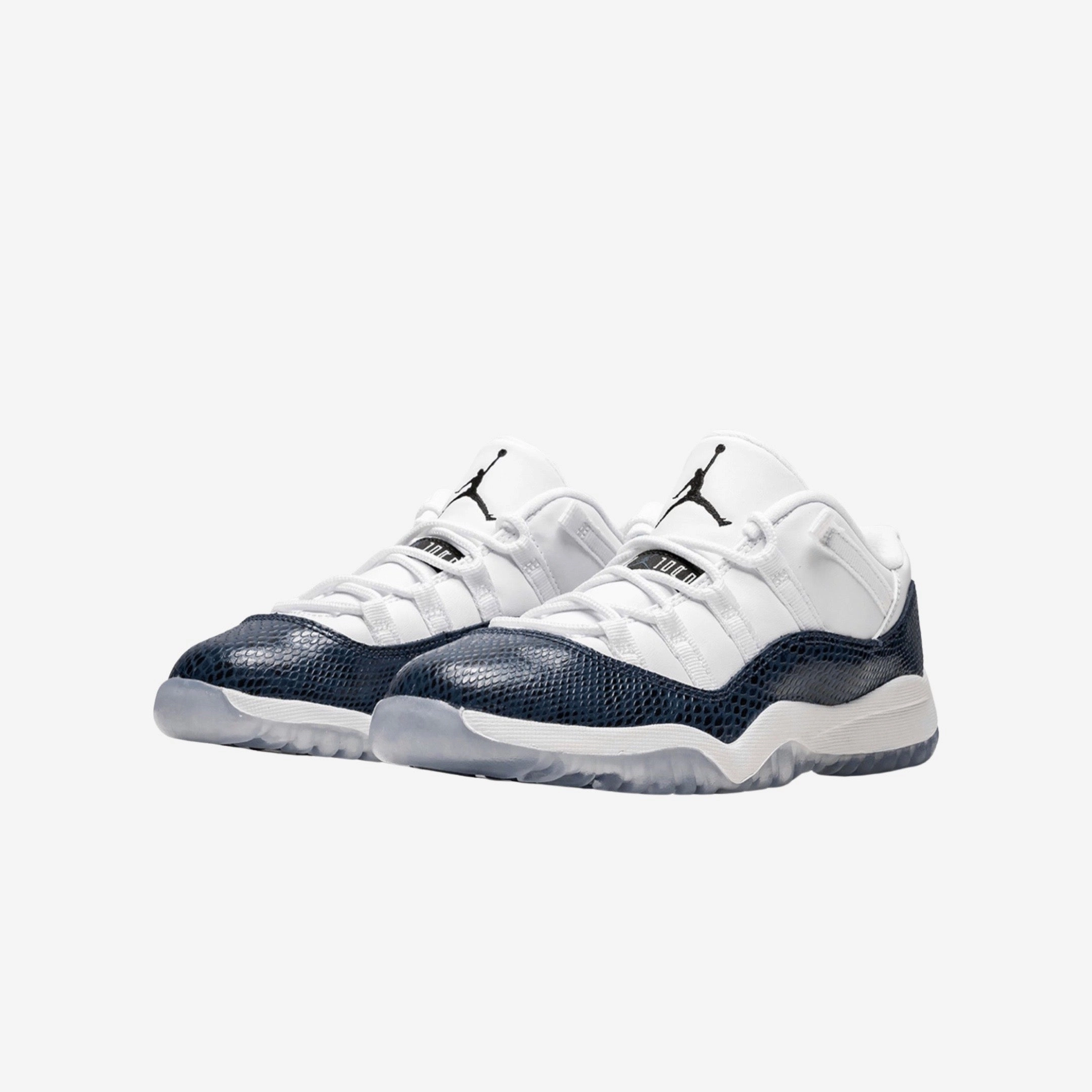 (PS) Air Jordan 11 Retro Low LE 'Navy Snakeskin' (2019) CD6848-102 Air Jordan 11 Patent Basketball Shoes