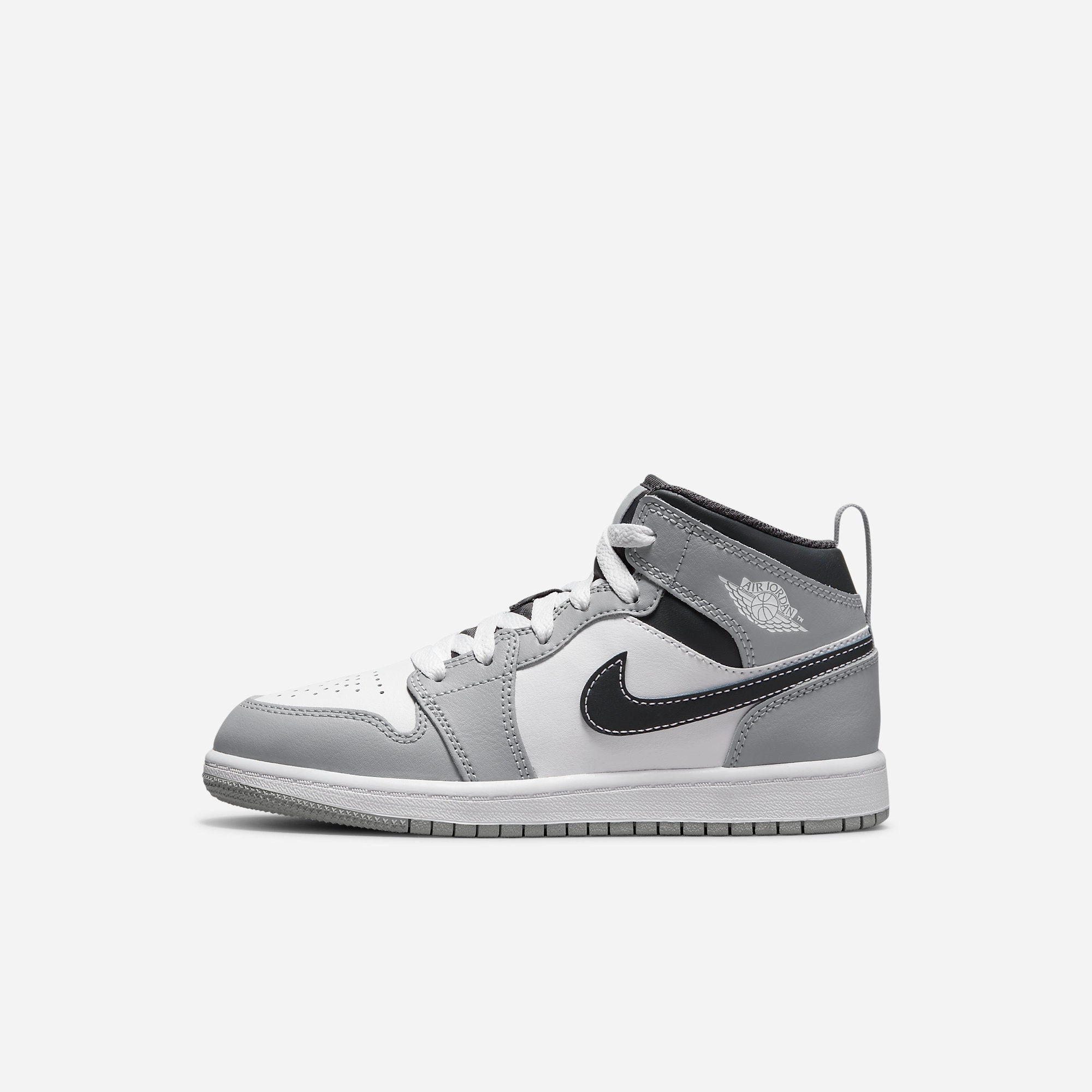 (PS) Air Jordan 1 Mid 'Light Smoke Grey' (2022) 640734-078 Authentic Air Jordan 1 in premium leather