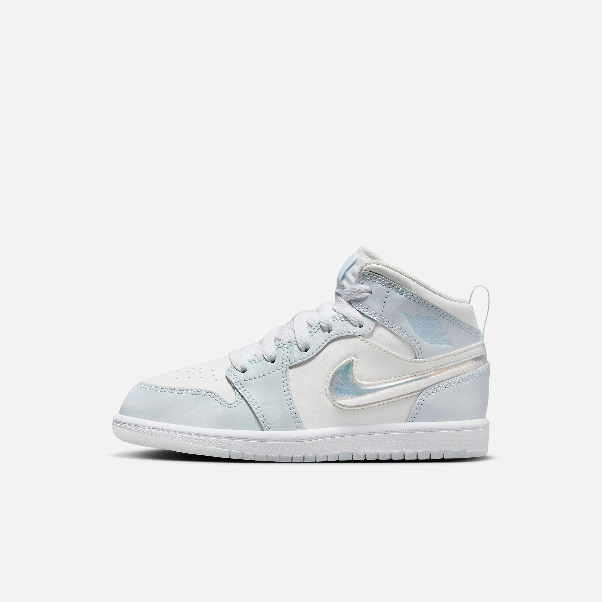 (PS) Air Jordan 1 Mid SE 'Glitter Swoosh' (2023) FQ9118-400 Authentic Air Jordan 1 in premium leather
