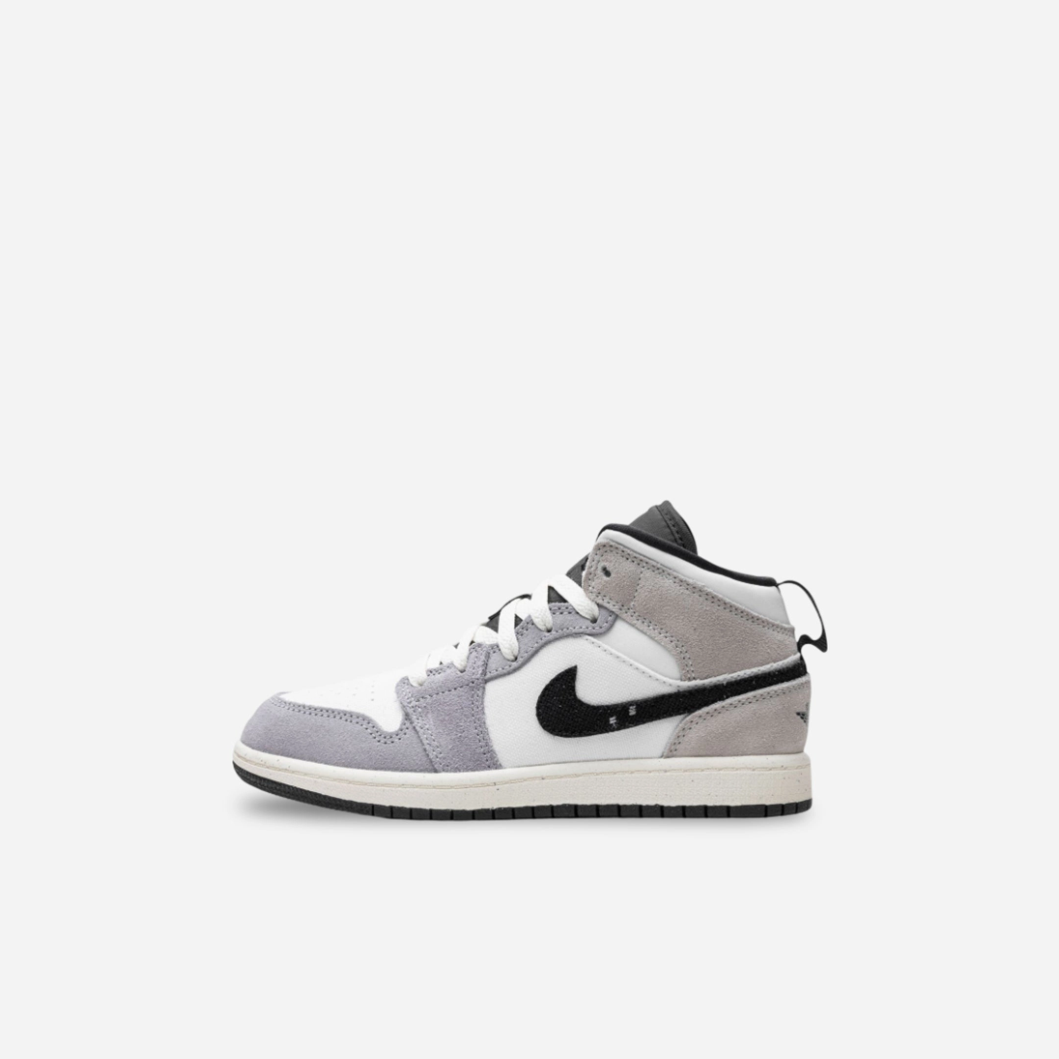 (PS) Air Jordan 1 Mid SE Craft 'Cement Grey / Black' (2023) FD9090-002 Authentic Air Jordan 1 in premium leather