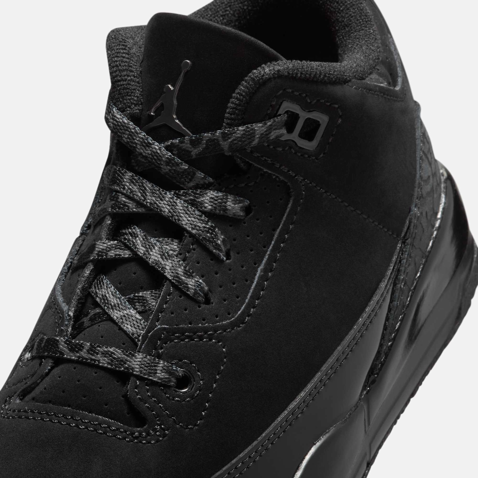 (PS) Air Jordan 3 Retro 'Black Cat' (2025) DM0966-001 Air Jordan 3 Retro Throwback Sneakers