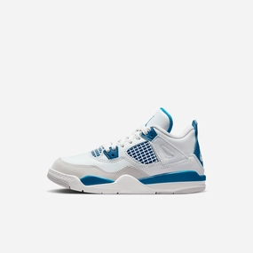 (PS) Air Jordan 4 Retro 'Military Blue / Industrial Blue' (2024) BQ7669-141 Air Jordan 4 sneakers with visible air unit
