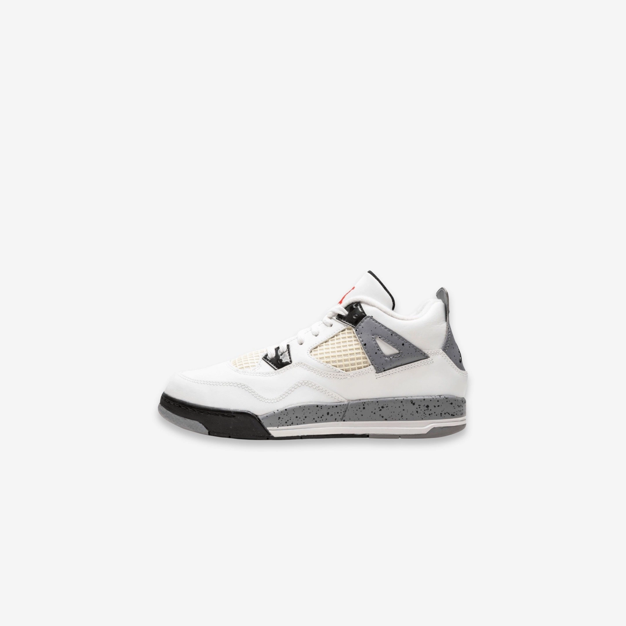 (PS) Air Jordan 4 Retro 'White Cement' (2012) 308499-103 Air Jordan 4 sneakers with visible air unit