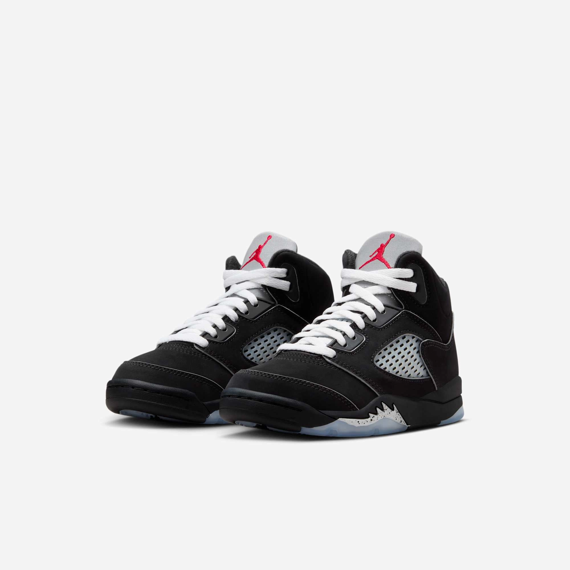 (PS) Air Jordan 5 Retro 'Reimagined Black / Metallic Silver' (2025) HF3978-001 Air Jordan 5 Mesh Panel Basketball Shoes