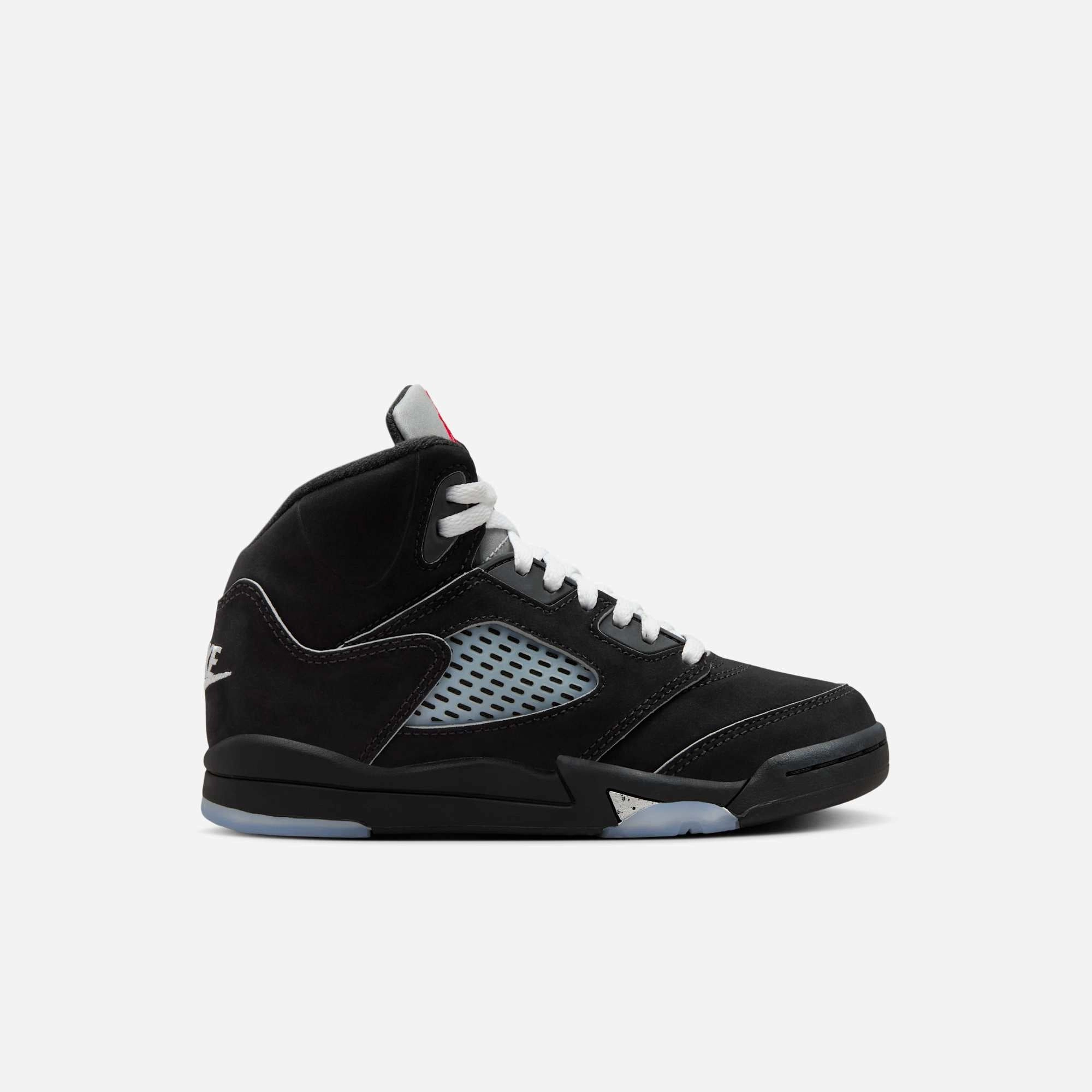 (PS) Air Jordan 5 Retro 'Reimagined Black / Metallic Silver' (2025) HF3978-001 Air Jordan 5 Mesh Panel Basketball Shoes