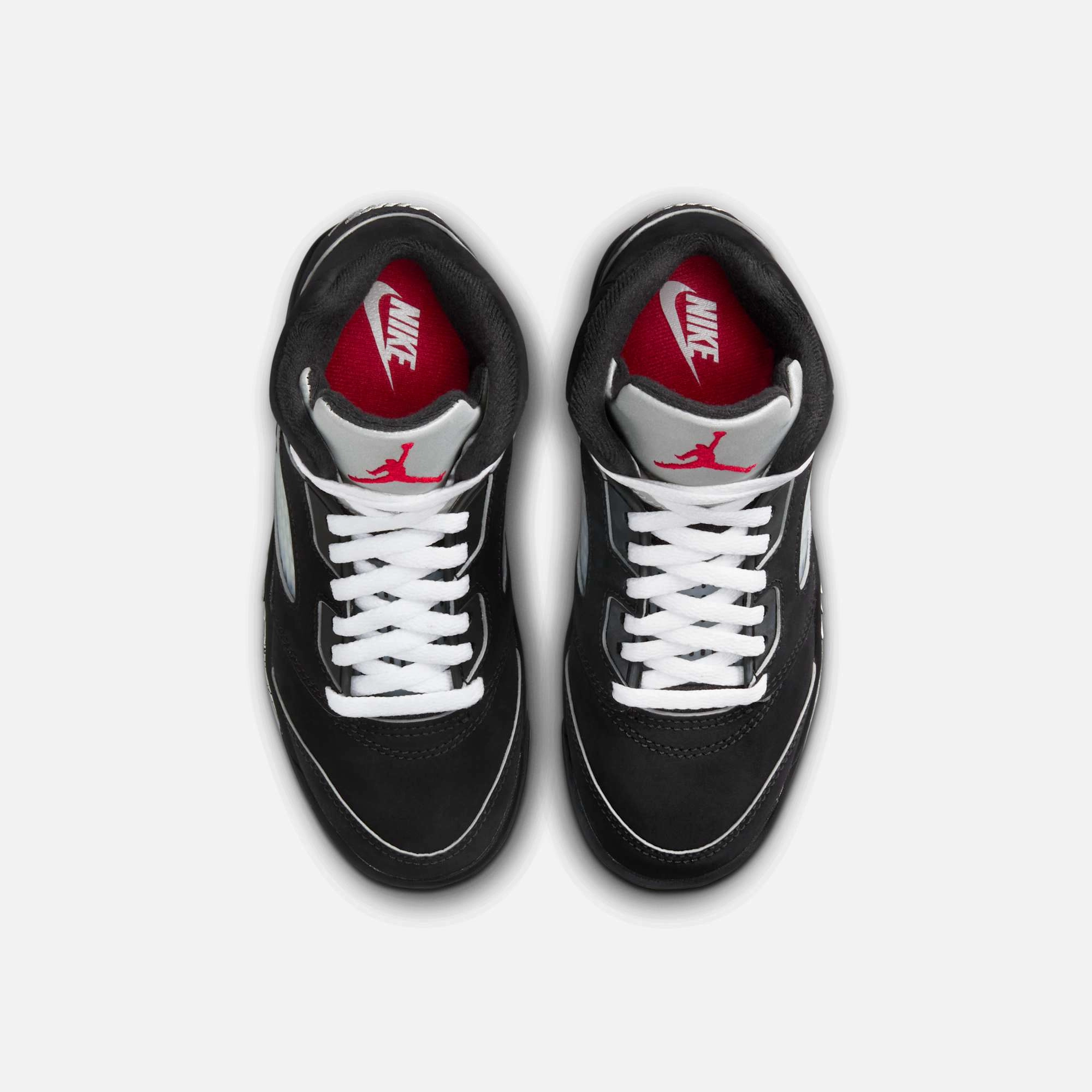 (PS) Air Jordan 5 Retro 'Reimagined Black / Metallic Silver' (2025) HF3978-001 Air Jordan 5 Mesh Panel Basketball Shoes