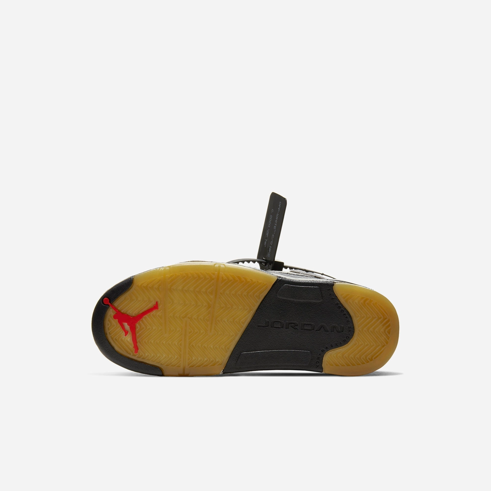 (PS) Air Jordan 5 Retro SP x Off-White 'Black / Metallic Silver' (2020) CV4827-001 Air Jordan 5 Mesh Panel Basketball Shoes