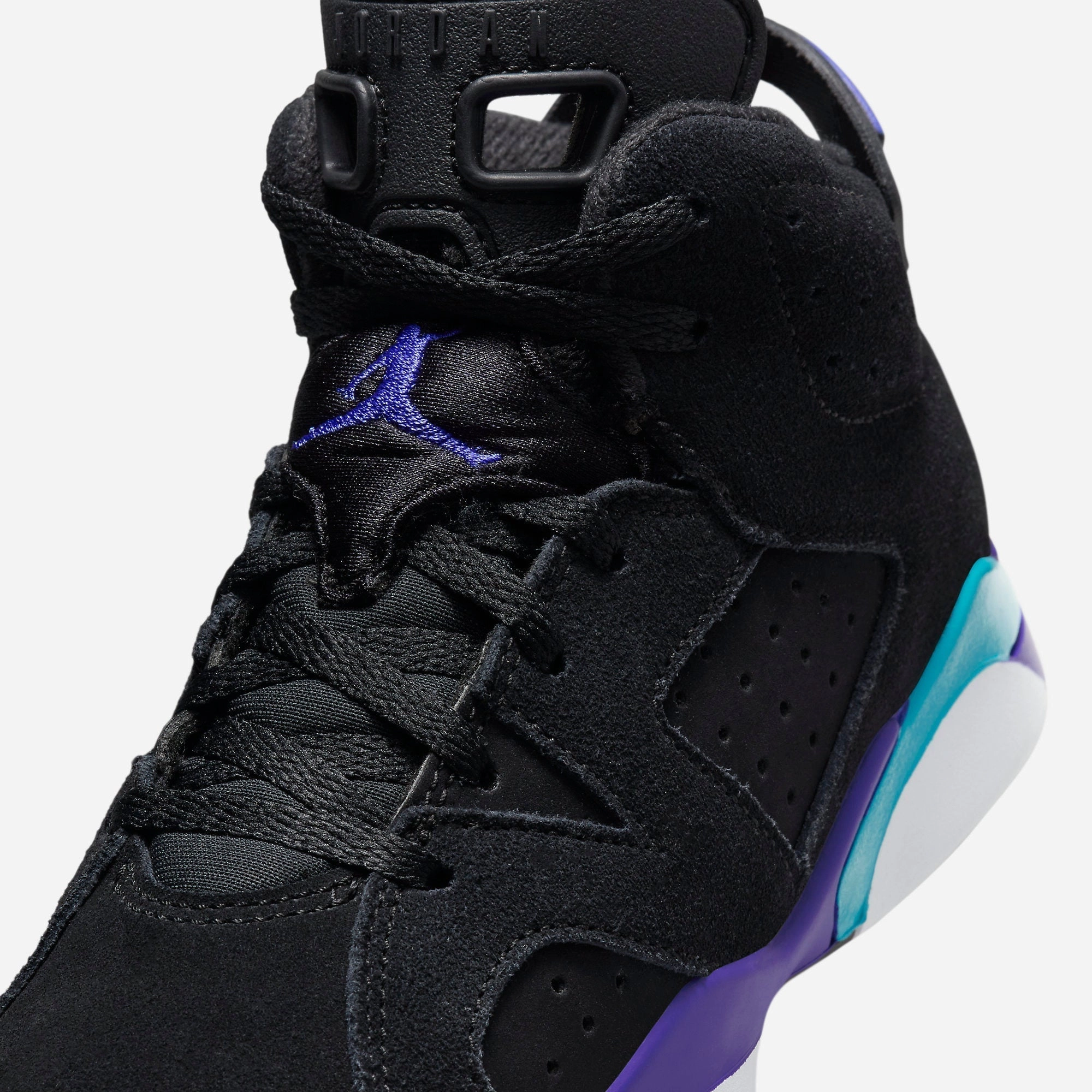 (PS) Air Jordan 6 Retro 'Black / Aqua' (2023) DV3605-004 Air Jordan 6 Classic High-Top Sneakers
