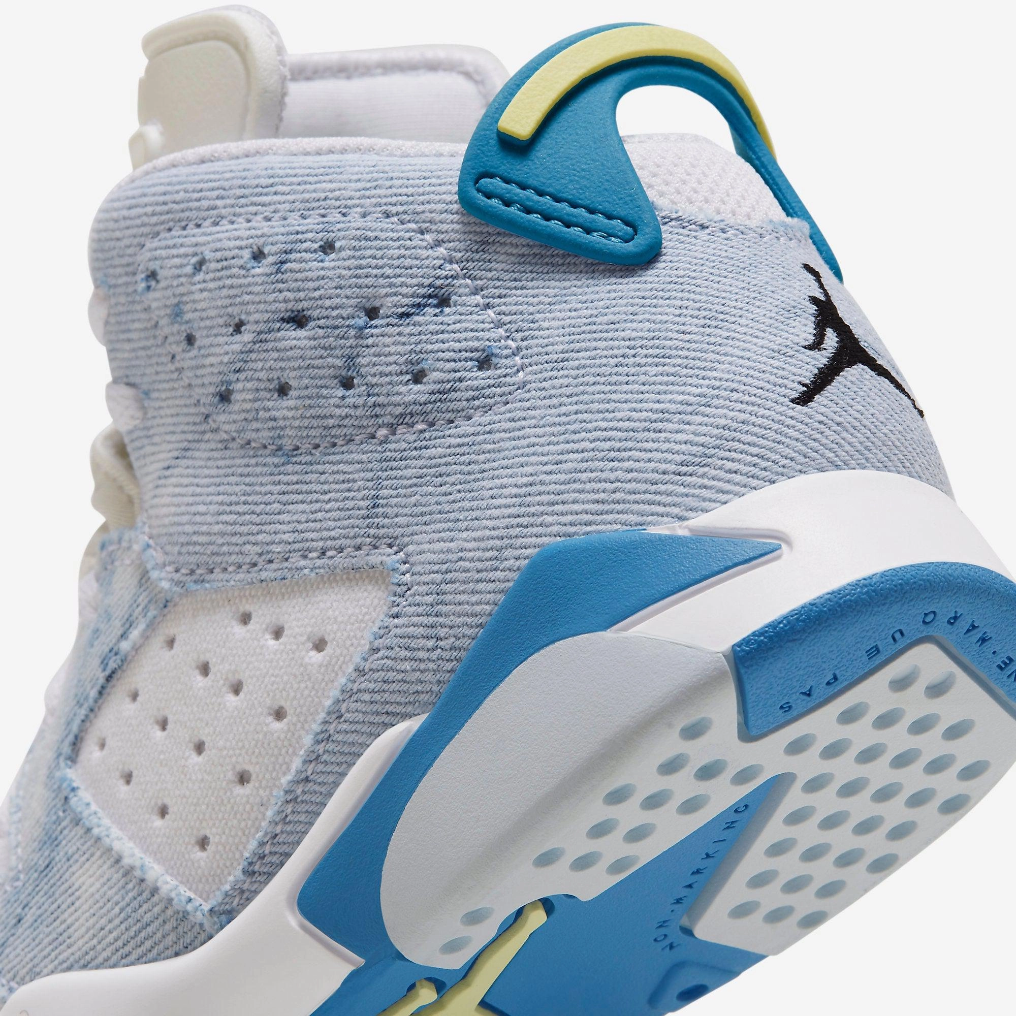 (PS) Air Jordan 6 Retro 'Denim' (2022) DX6176-100 Air Jordan 6 Classic High-Top Sneakers
