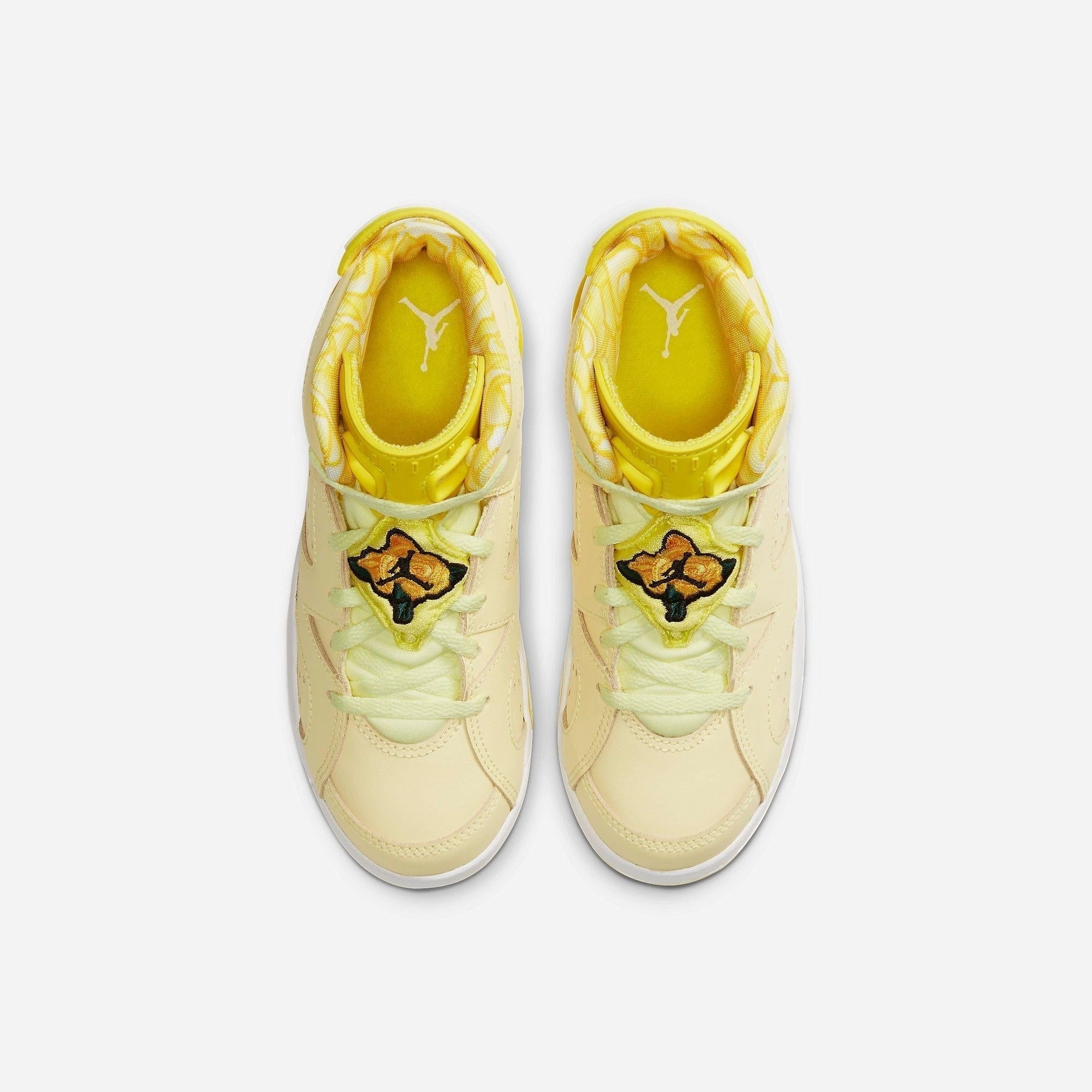(PS) Air Jordan 6 Retro 'Dynamic Yellow Floral' (2020) 543389-800 Air Jordan 6 Classic High-Top Sneakers