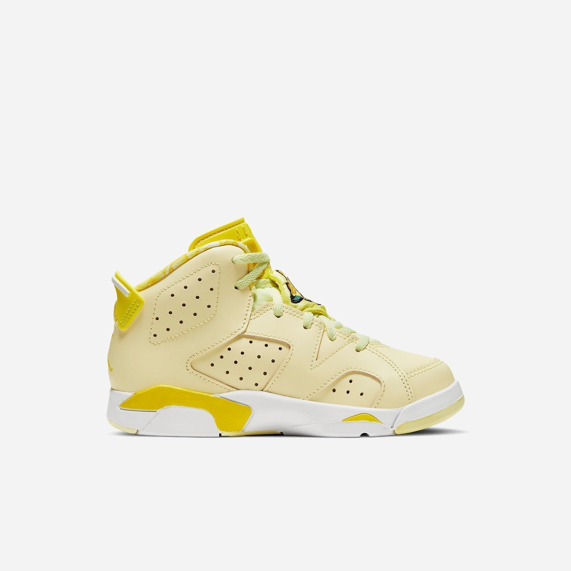(PS) Air Jordan 6 Retro 'Dynamic Yellow Floral' (2020) 543389-800 Air Jordan 6 Classic High-Top Sneakers