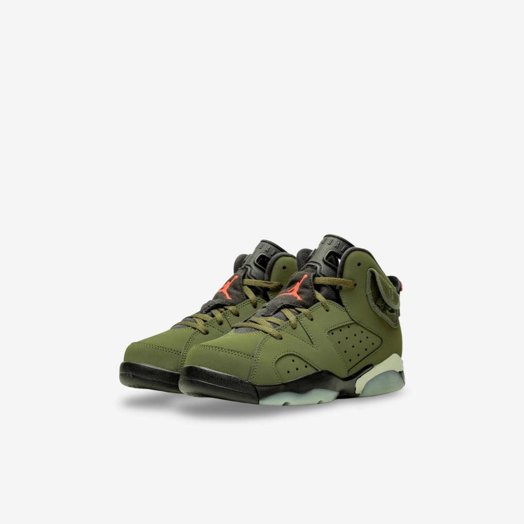 (PS) Air Jordan 6 Retro SP x Travis Scott 'Cactus Jack Medium Olive' (2019) CQ3565-200 Air Jordan 6 Classic High-Top Sneakers