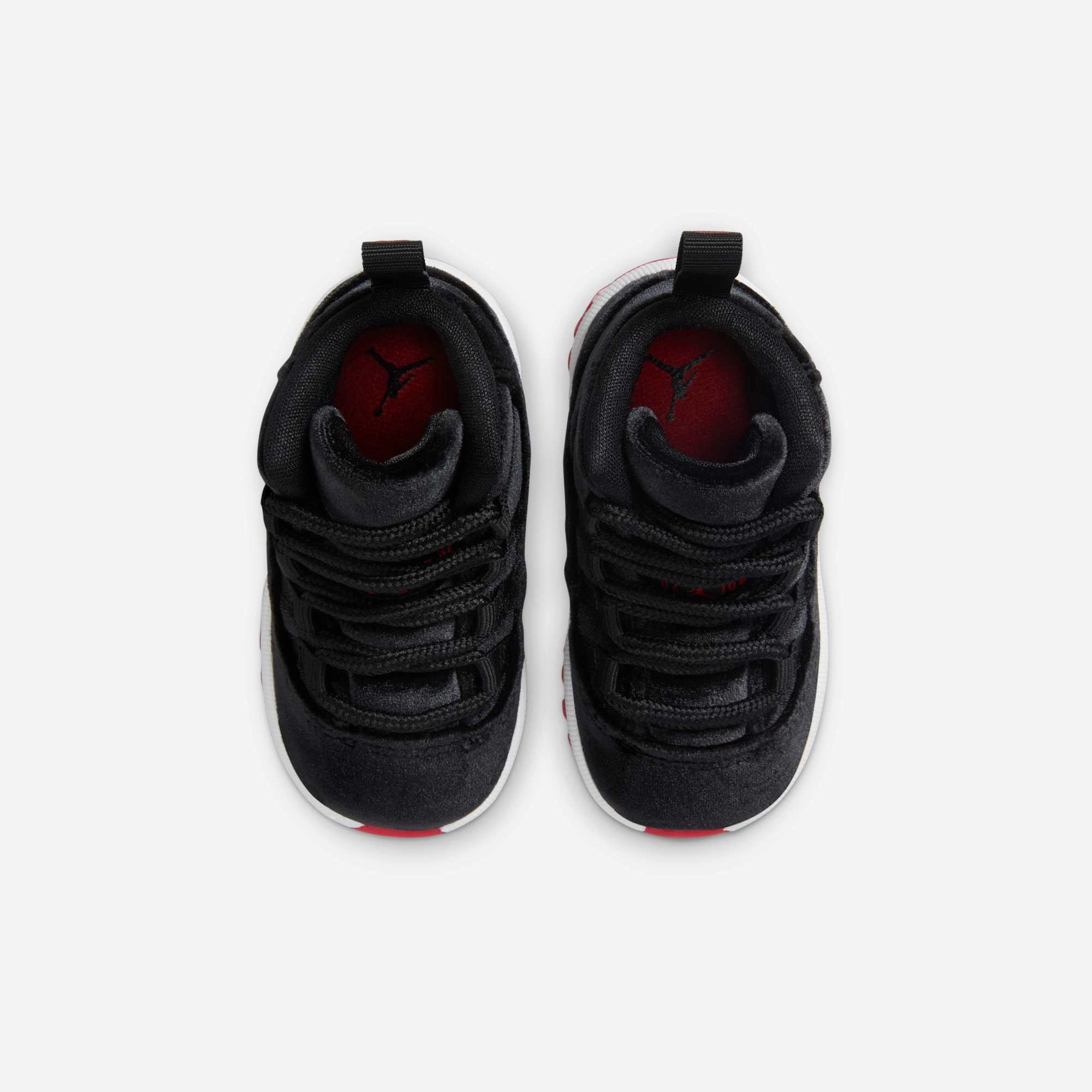 (TD) Air Jordan 11 Retro 'Bred Velvet' (2024) HF7808-061 Air Jordan 11 Patent Basketball Shoes