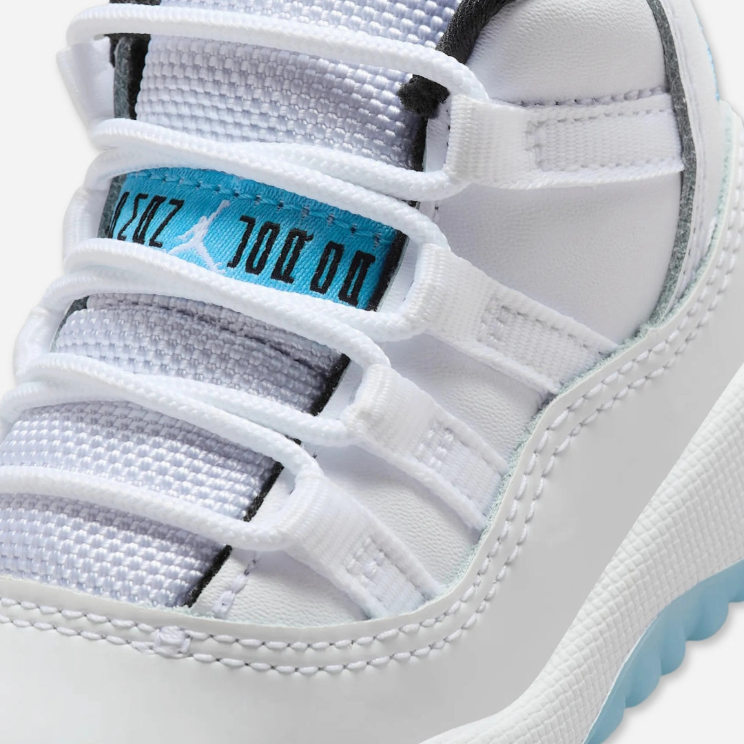 (TD) Air Jordan 11 Retro 'Legend Blue / Columbia' (2024) 378040-104 Air Jordan 11 Patent Basketball Shoes