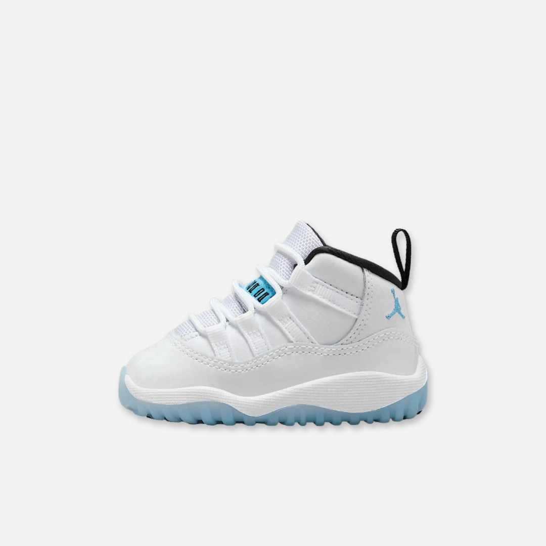 (TD) Air Jordan 11 Retro 'Legend Blue / Columbia' (2024) 378040-104 Air Jordan 11 basketball shoes with patent look