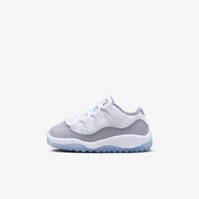 (TD) Air Jordan 11 Retro Low 'Cement Grey' (2023) 505836-140 Air Jordan 11 basketball shoes with patent look