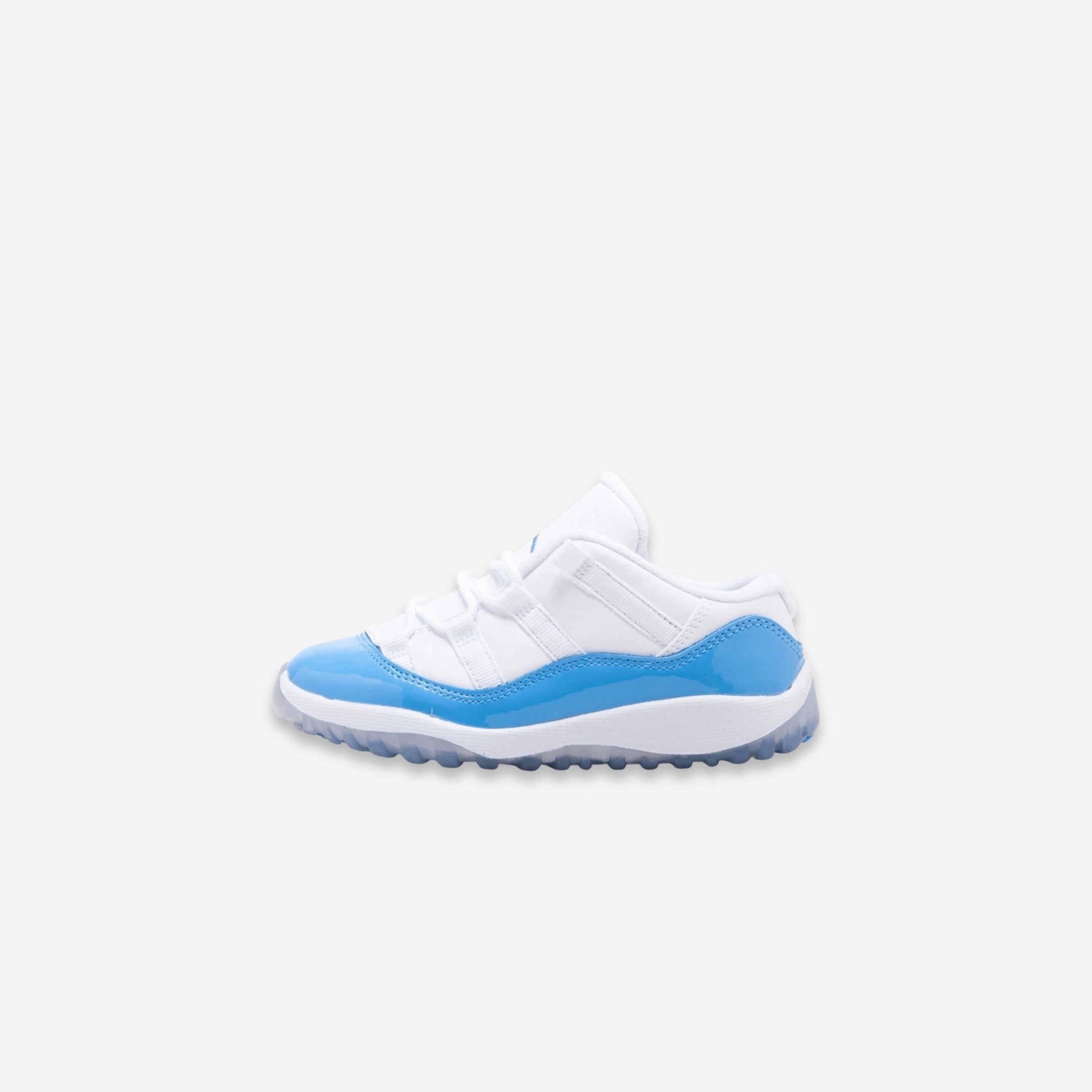 (TD) Air Jordan 11 Retro Low 'UNC University Blue' (2017) 505836-106 Air Jordan 11 basketball shoes with patent look