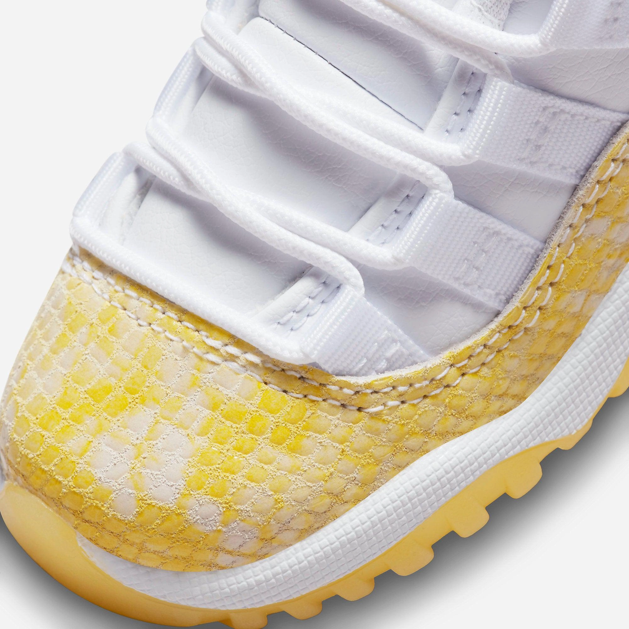 (TD) Air Jordan 11 Retro Low 'Yellow Snakeskin' (2023) 645107-107 Air Jordan 11 Patent Basketball Shoes