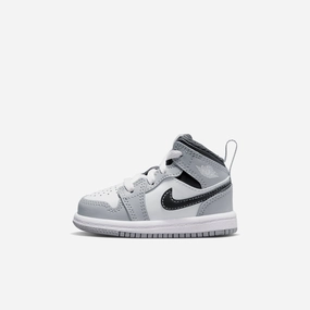 (TD) Air Jordan 1 Mid 'Light Smoke Grey' (2022) 640735-078 Authentic Air Jordan 1 in premium leather
