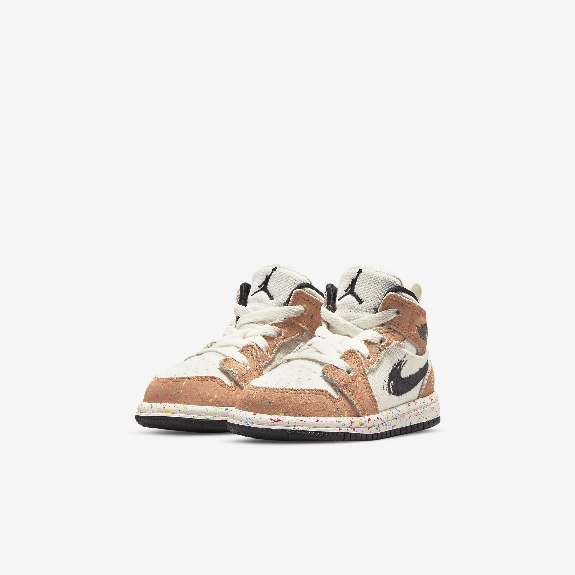 (TD) Air Jordan 1 Mid SE 'Brushstroke Paint Splatter' (2021) DA8012-100 Air Jordan 1 Timeless Heritage Shoes