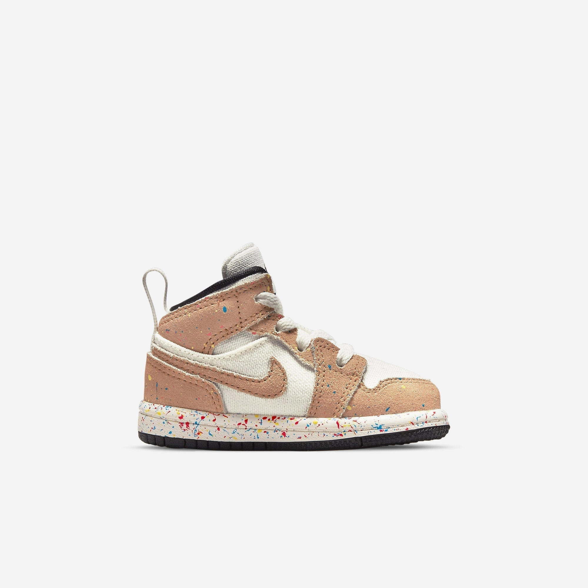 (TD) Air Jordan 1 Mid SE 'Brushstroke Paint Splatter' (2021) DA8012-100 Air Jordan 1 Timeless Heritage Shoes