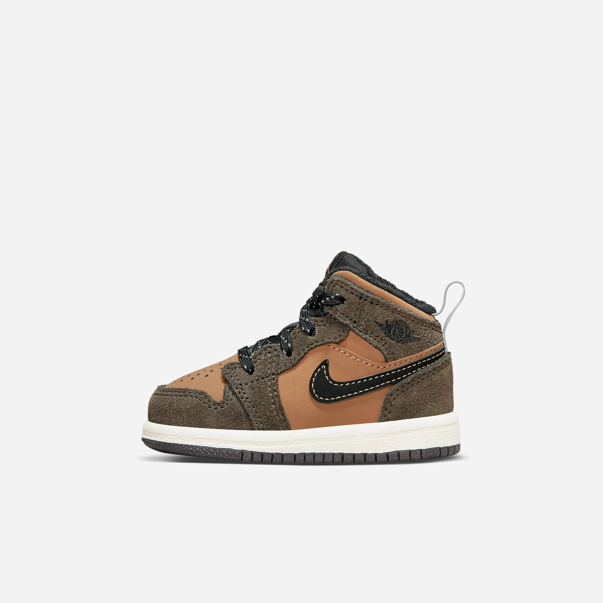 (TD) Air Jordan 1 Mid SE 'Dark Chocolate' (2021) DC7250-200 Iconic Air Jordan 1 shoes with bold accents