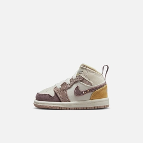 (TD) Air Jordan 1 Mid SE Craft 'Inside Out Taupe Haze' (2023) DZ4467-102 Iconic Air Jordan 1 shoes with bold accents