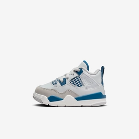 (TD) Air Jordan 4 Retro 'Military Blue / Industrial Blue' (2024) BQ7670-141 Air Jordan 4 sneakers with visible air unit