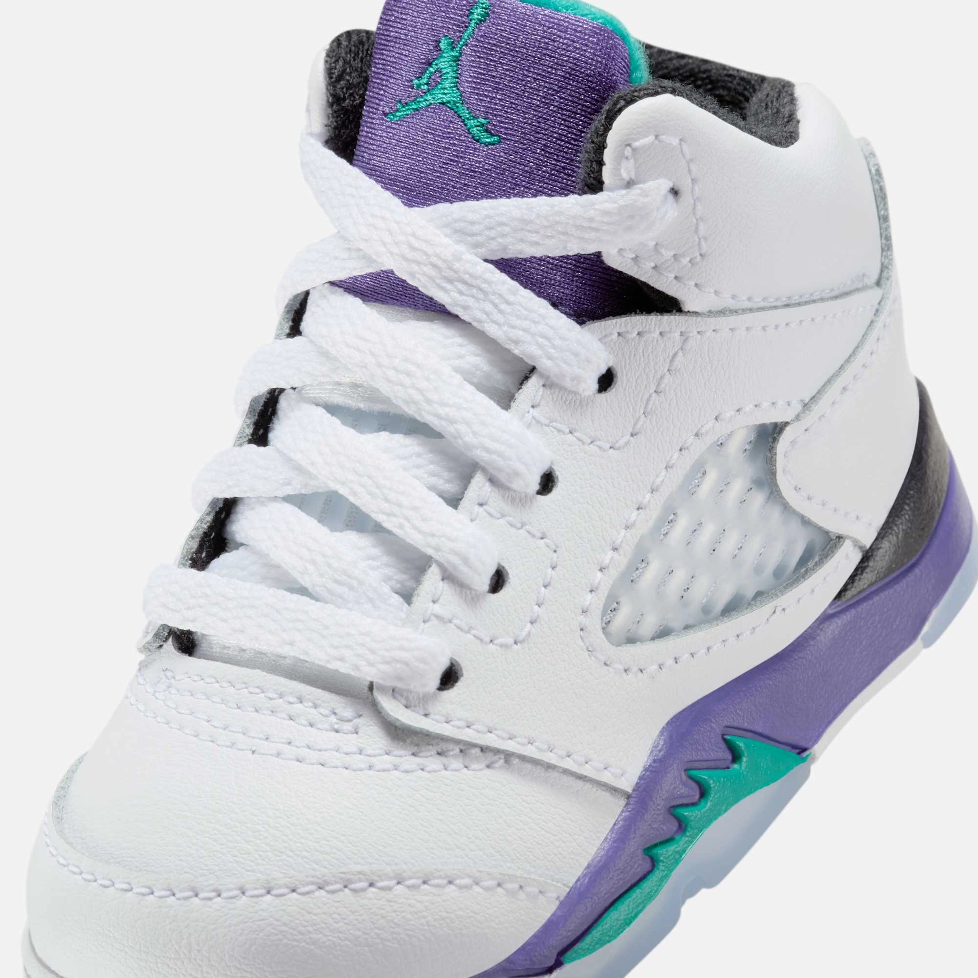 (TD) Air Jordan 5 Retro 'Grape' (2025) HQ7981-100 Air Jordan 5 Mesh Panel Basketball Shoes