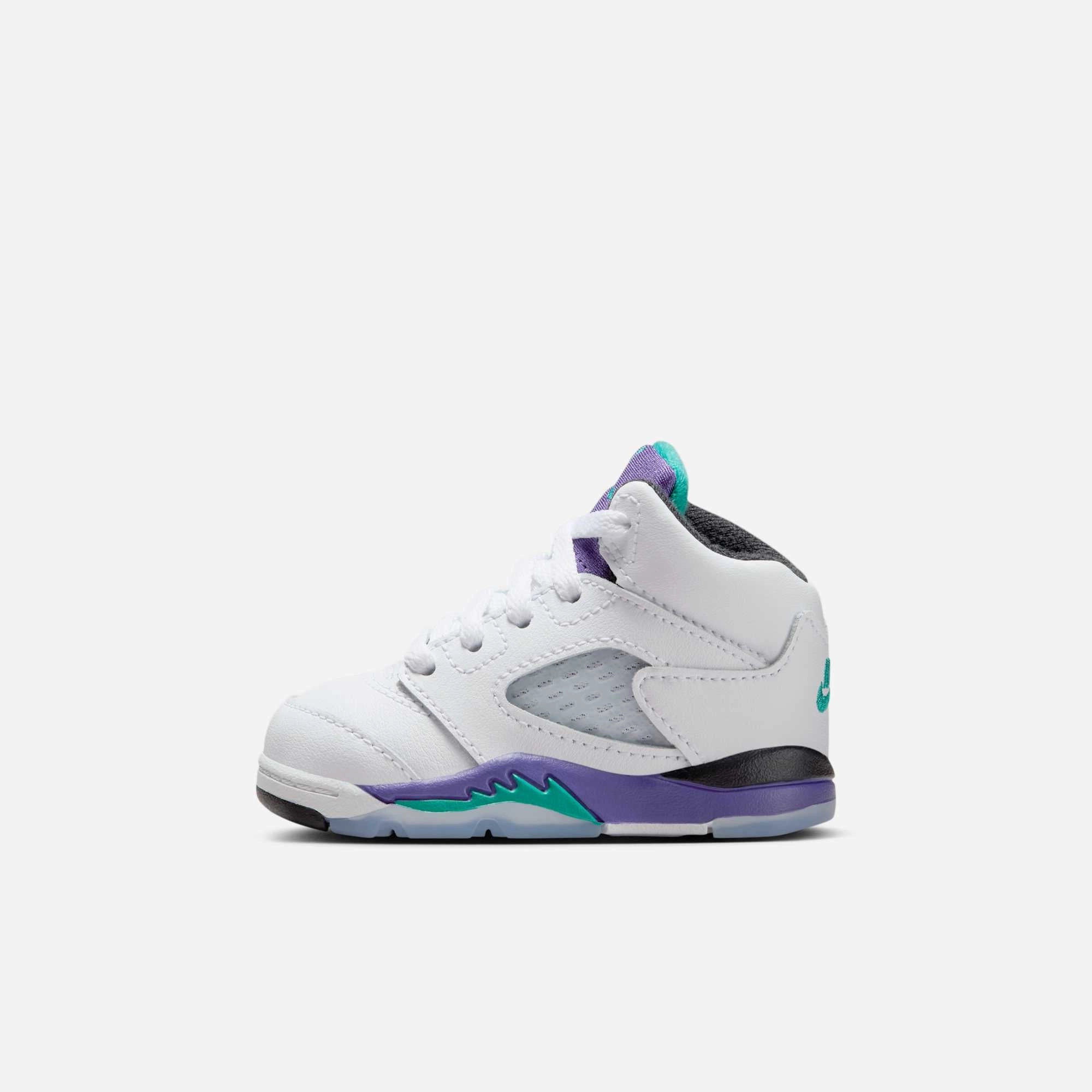 (TD) Air Jordan 5 Retro 'Grape' (2025) HQ7981-100 Air Jordan 5 shoes with mesh panel details