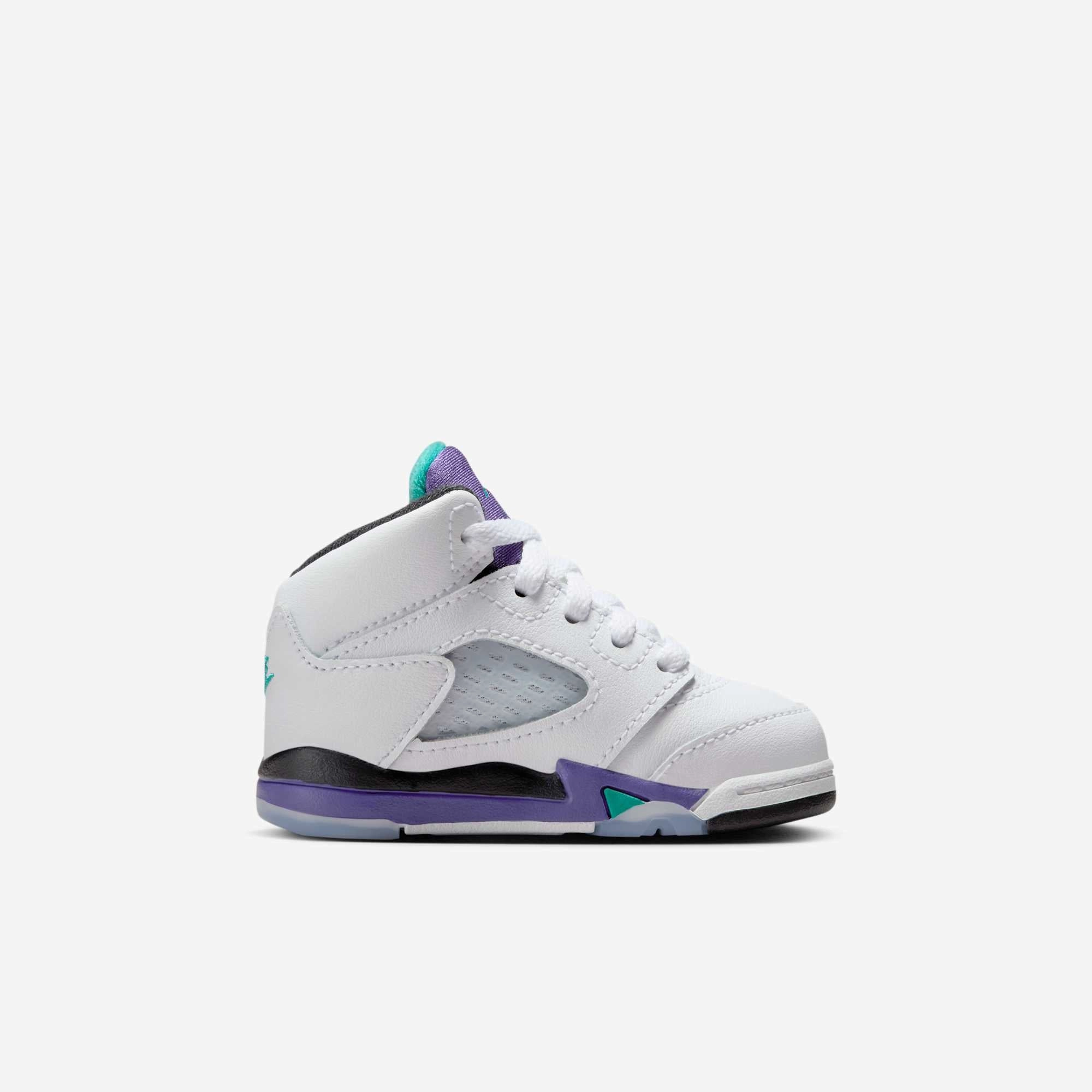 (TD) Air Jordan 5 Retro 'Grape' (2025) HQ7981-100 Air Jordan 5 Mesh Panel Basketball Shoes