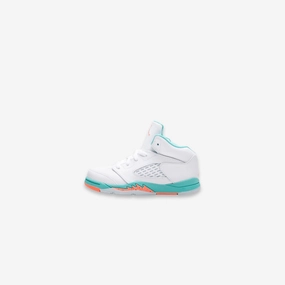 (TD) Air Jordan 5 Retro 'Light Aqua' (2018) 725172-100 Air Jordan 5 shoes with mesh panel details