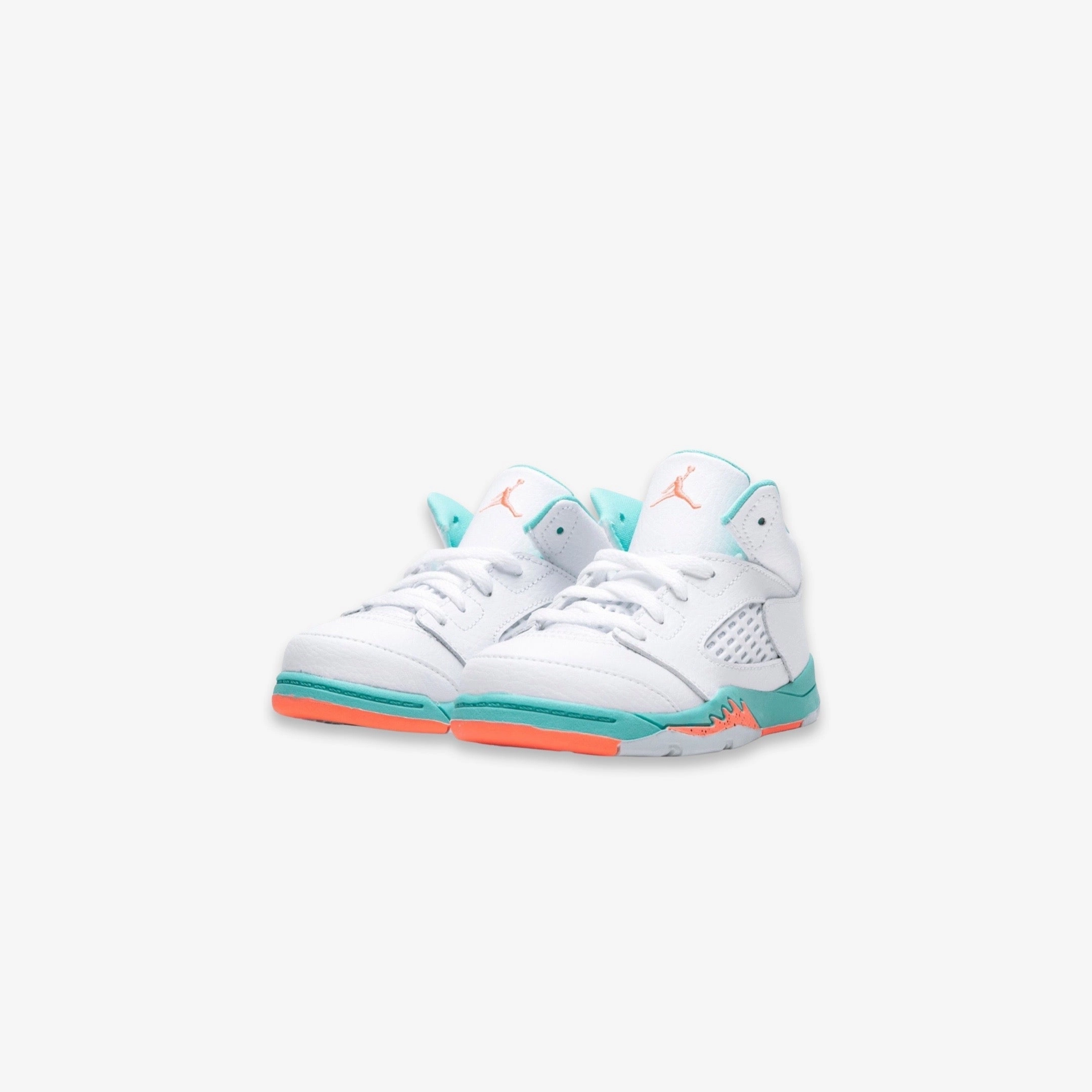 (TD) Air Jordan 5 Retro 'Light Aqua' (2018) 725172-100 Air Jordan 5 Mesh Panel Basketball Shoes